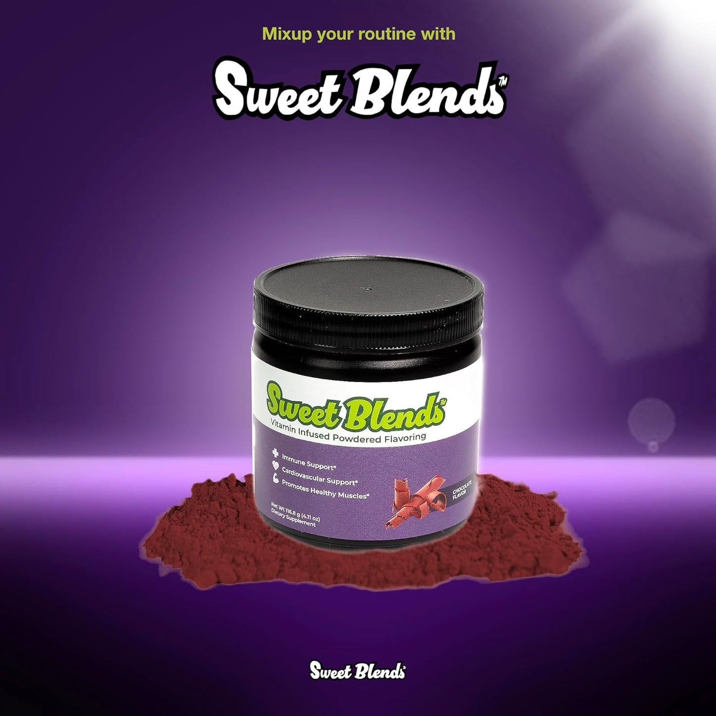 Chocolate Protein Flavor Powder with Daily Multi-Vitamin - Enhance and Customize Your Protein Shake - 20 Servings
