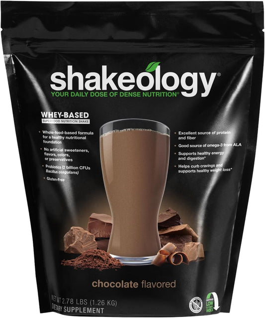 Chocolate Shakeology Whey Protein Powder: Gluten-Free Superfood Shake for Slimming Formula & Lean Muscle - 30 Servings