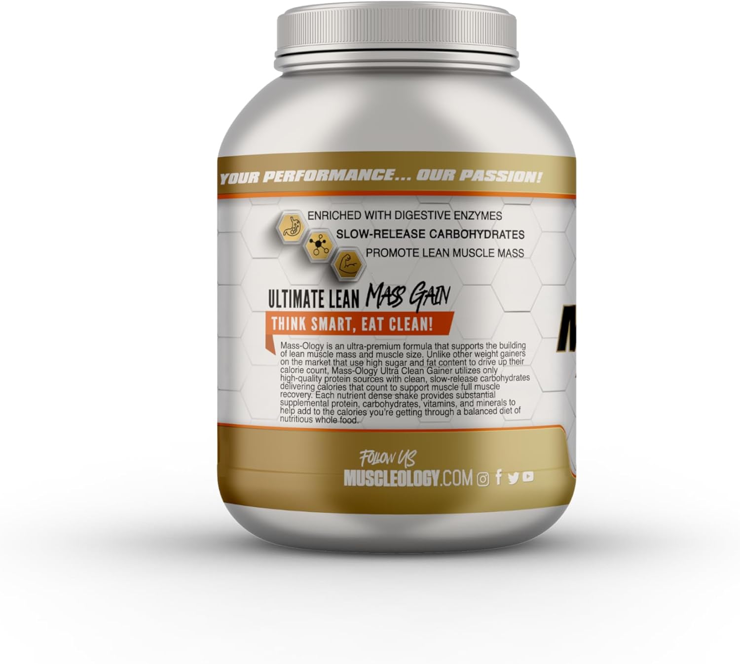 Chocolate Weight Gainer Powder for Muscle Building - 6 lbs - Men & Women - Whey Protein Supplement