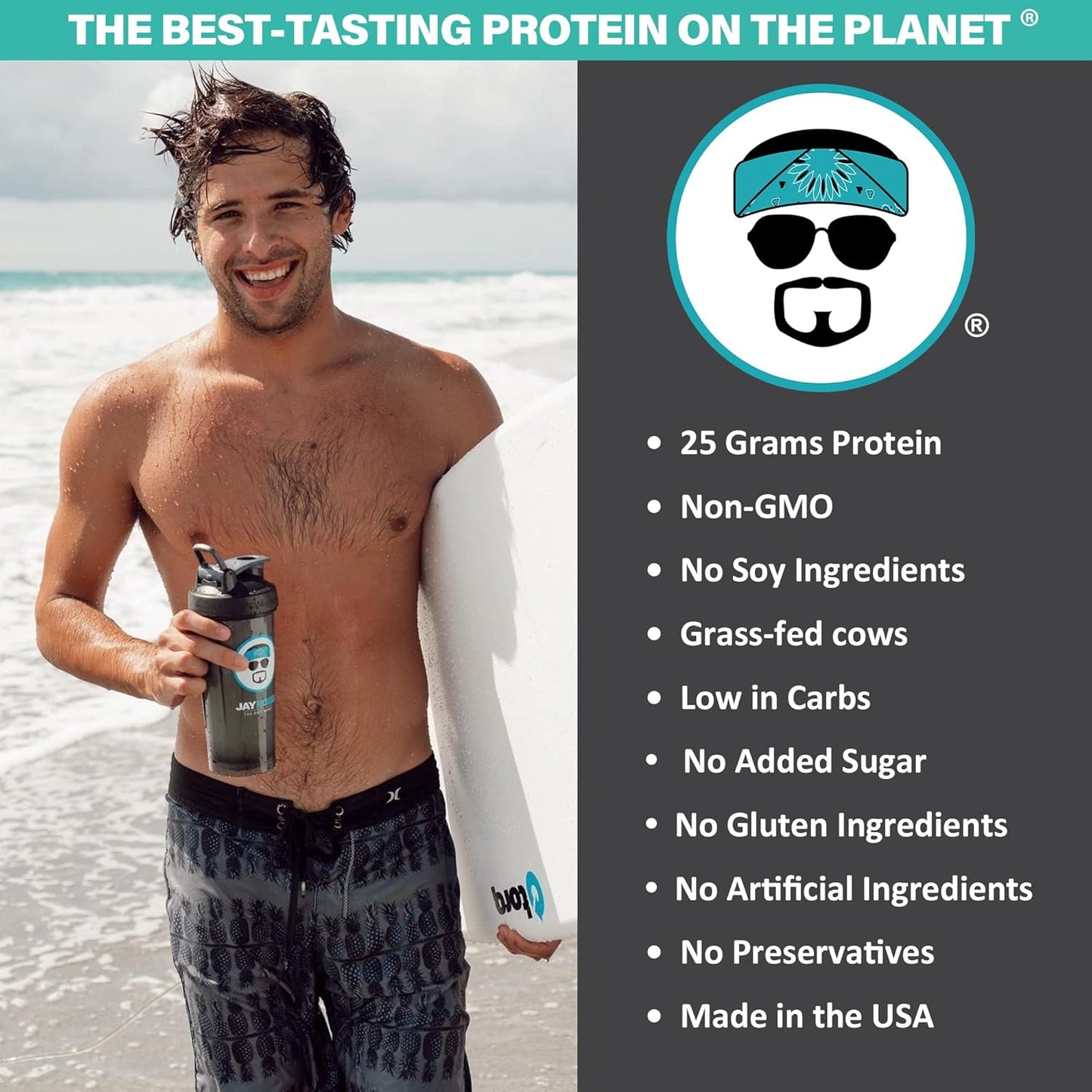 Chocolate Whey Isolate Protein Powder by JAYROBB - Low Carb, Keto-Friendly, Vegetarian, Gluten-Free, Lactose-Free, No Sugar, No Fat, No Soy, Non-GMO - 24 oz