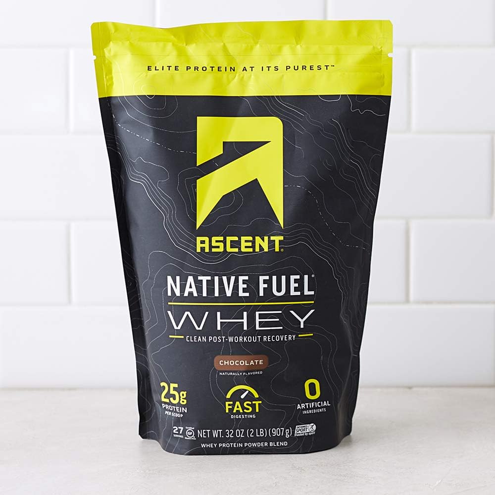 Chocolate Whey Protein Powder: Ascent Native Fuel - 15 Single Serving Packets
