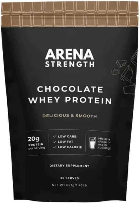 Chocolate Whey Protein Powder by Arena Strength - High-Quality Protein Supplement for Muscle Building and Recovery