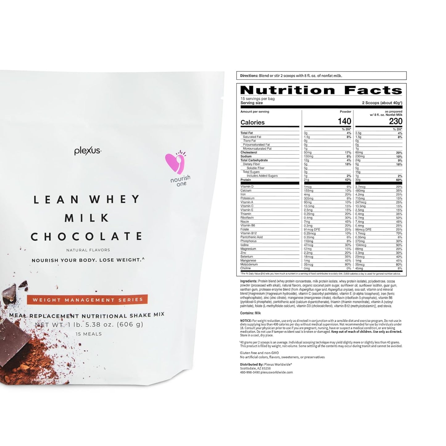 Chocolate Whey Protein Powder by Plexus Lean™ - Delicious and Nutritious Option for Your Workout Routine