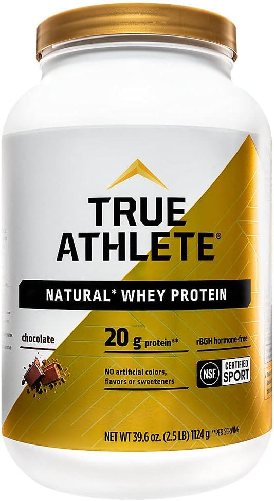 Chocolate Whey Protein Powder with Probiotics - 20g Protein per Serving - Hormone Free, Digestive Support - 2.5 lb