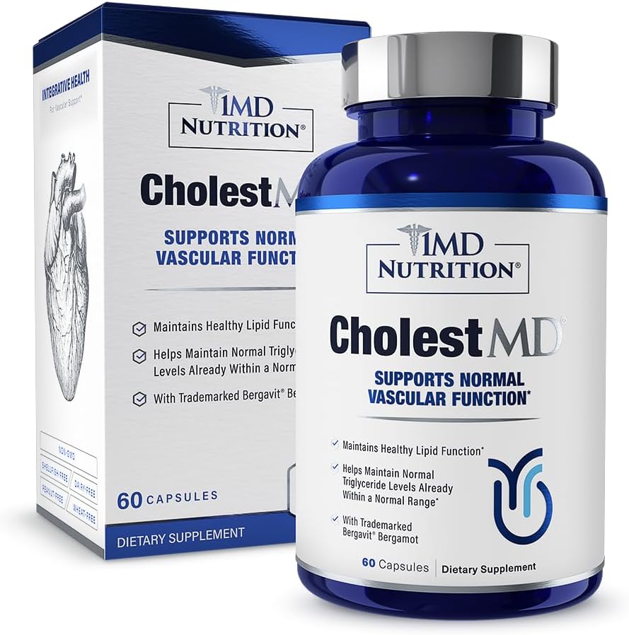 CholestMD Supplement with Olive Leaf Extract, Bergavit, Niacin, Garlic - 60 Capsules for Heart Health - BoostGo Australia