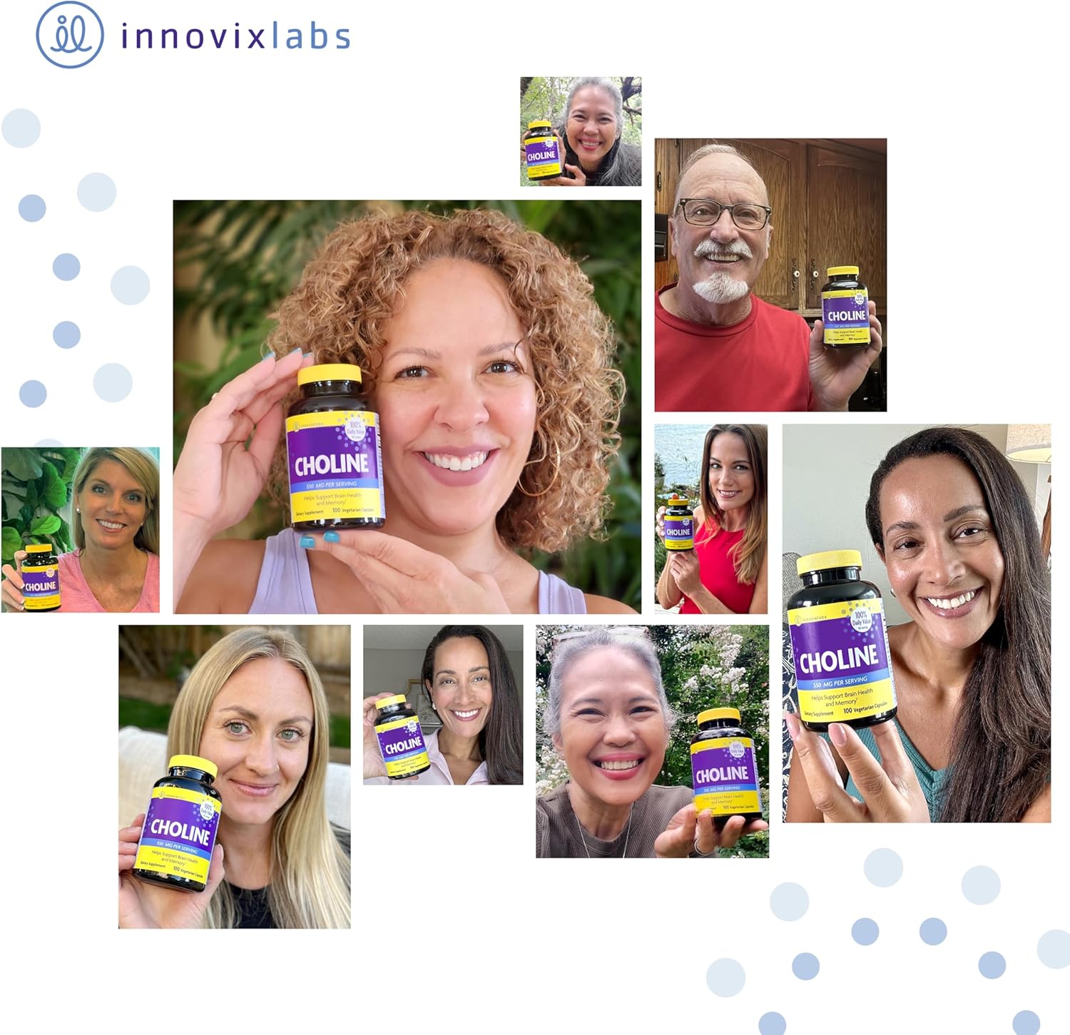 Choline & Multi Probiotic Bundle: Choline Bitartrate & Multi Strain Probiotics for Memory, Mood, Brain Health & Cognitive Support