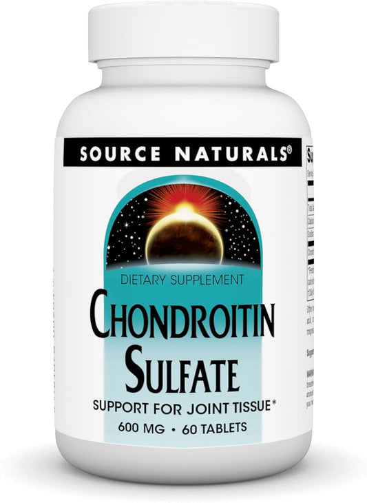 Chondroitin Sulfate 600mg Tablets for Joint Tissue Support by Source Naturals - 60 Count