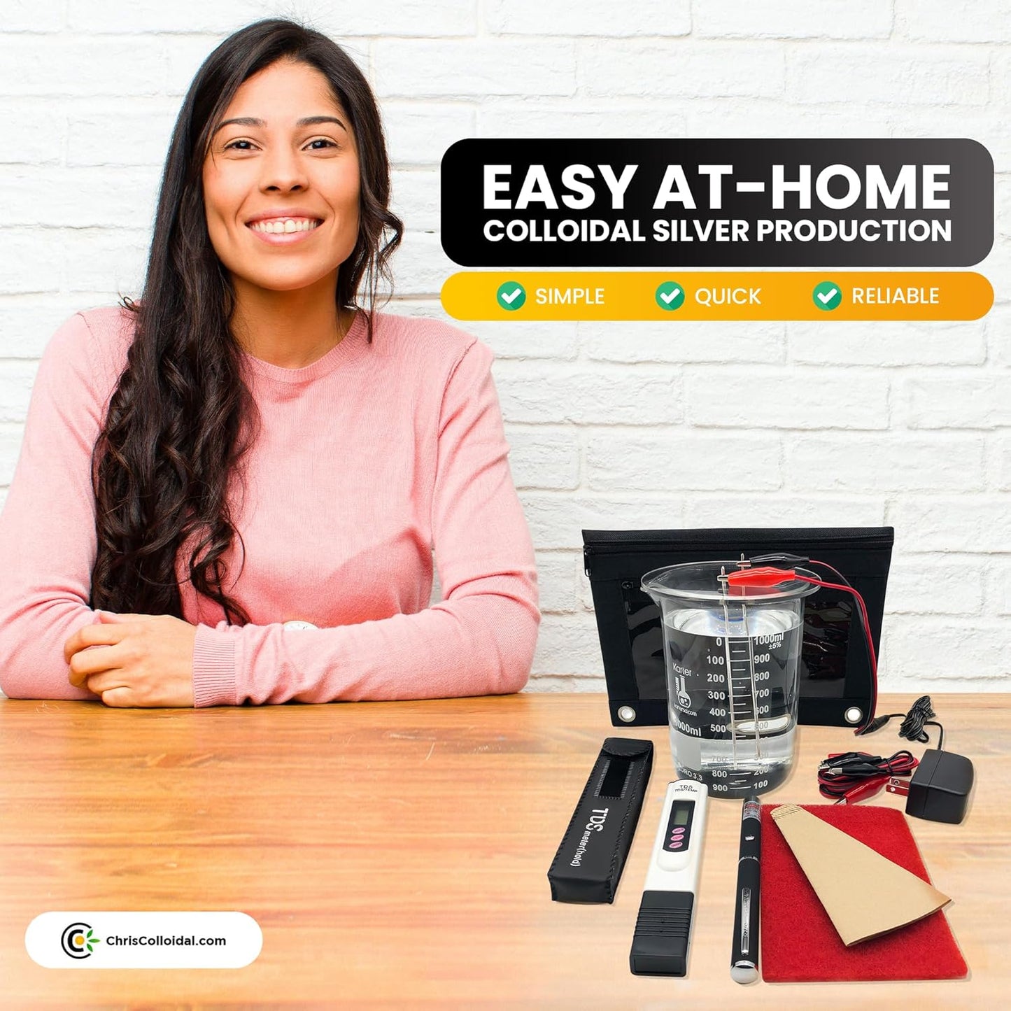 Chris Colloidal Silver Generator Kit - 99.99% Pure Wire, Easy DIY at Home with Distilled Water!