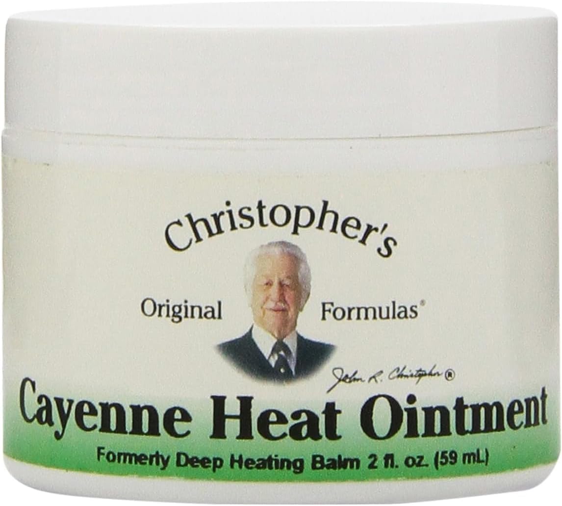 Christopher's Cayenne Heat Ointment, Herbal Topical for Discomfort & Circulation, 2 fl oz