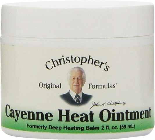 Christopher's Cayenne Heat Ointment, Herbal Topical for Discomfort & Circulation, 2 fl oz