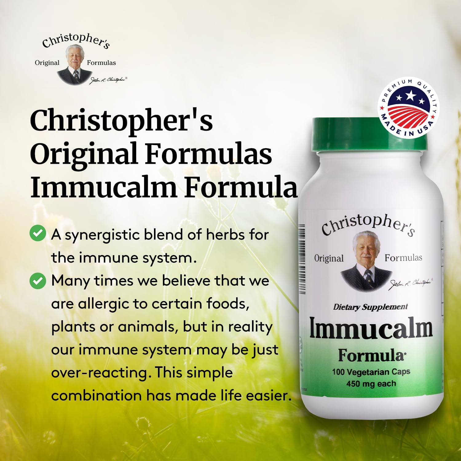 Christopher's Immucalm: Immune Support Supplement for Boosting Adults' Immunity