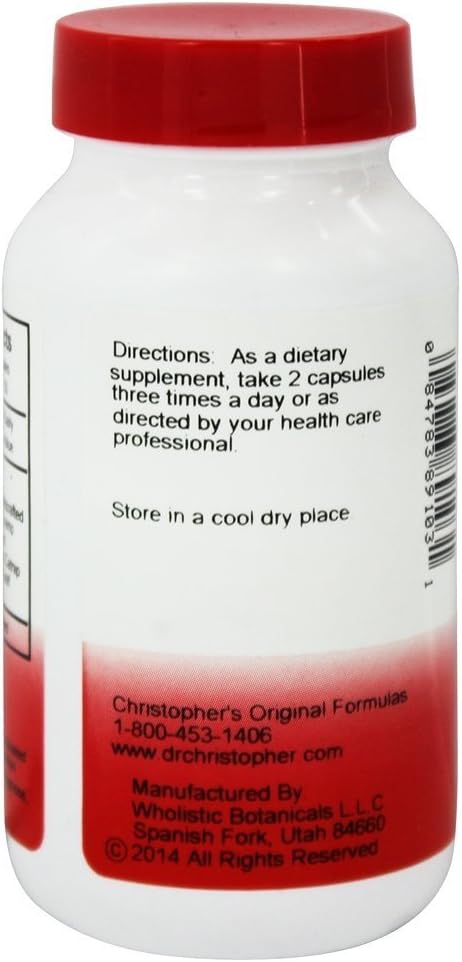 Christopher's Liver and Gall Bladder Formula - 425 mg - 100 Vegetarian Capsules by Dr. Christopher's Formulas