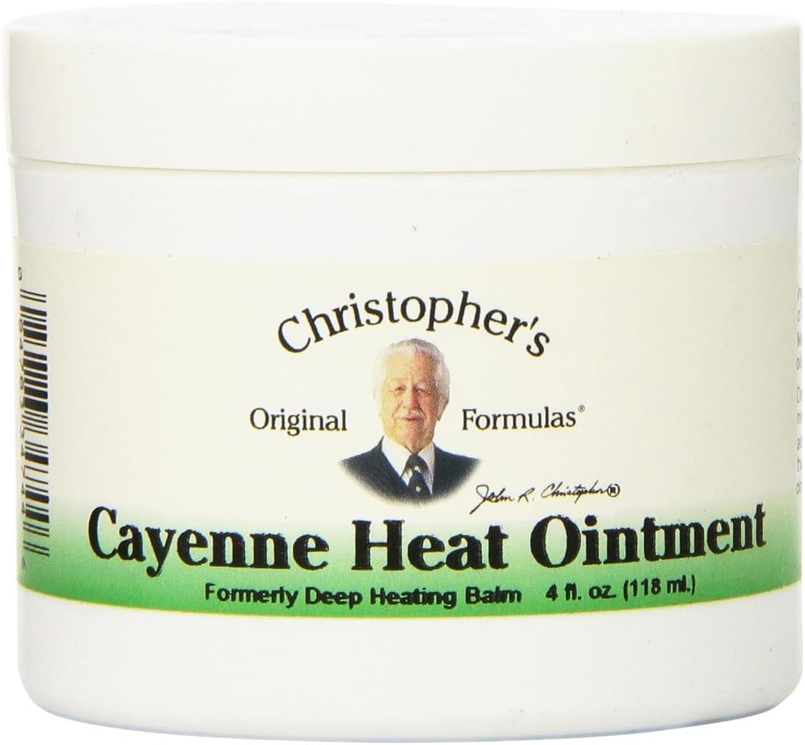 Christopher's Original Formulas Cayenne Heat Ointment - Herbal Topical for Discomfort & Circulation - 4 fl oz