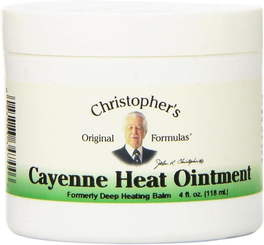 Christopher's Original Formulas Cayenne Heat Ointment - Herbal Topical for Discomfort & Circulation - 4 fl oz