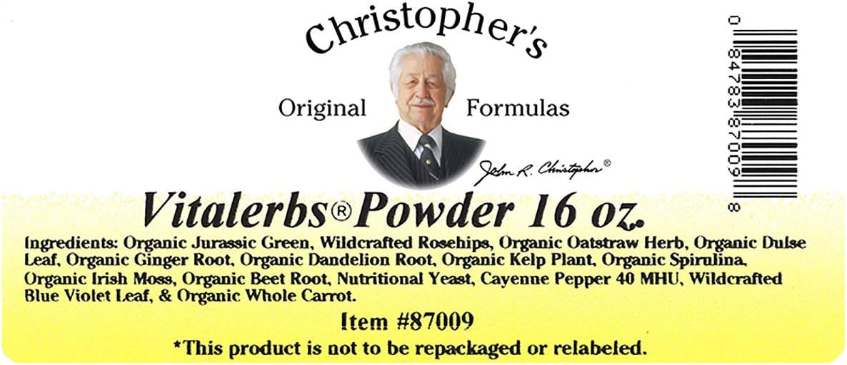 Christopher's Original Formulas Vitalerbs Powder - 16 oz, All-Natural Herbal Supplement
