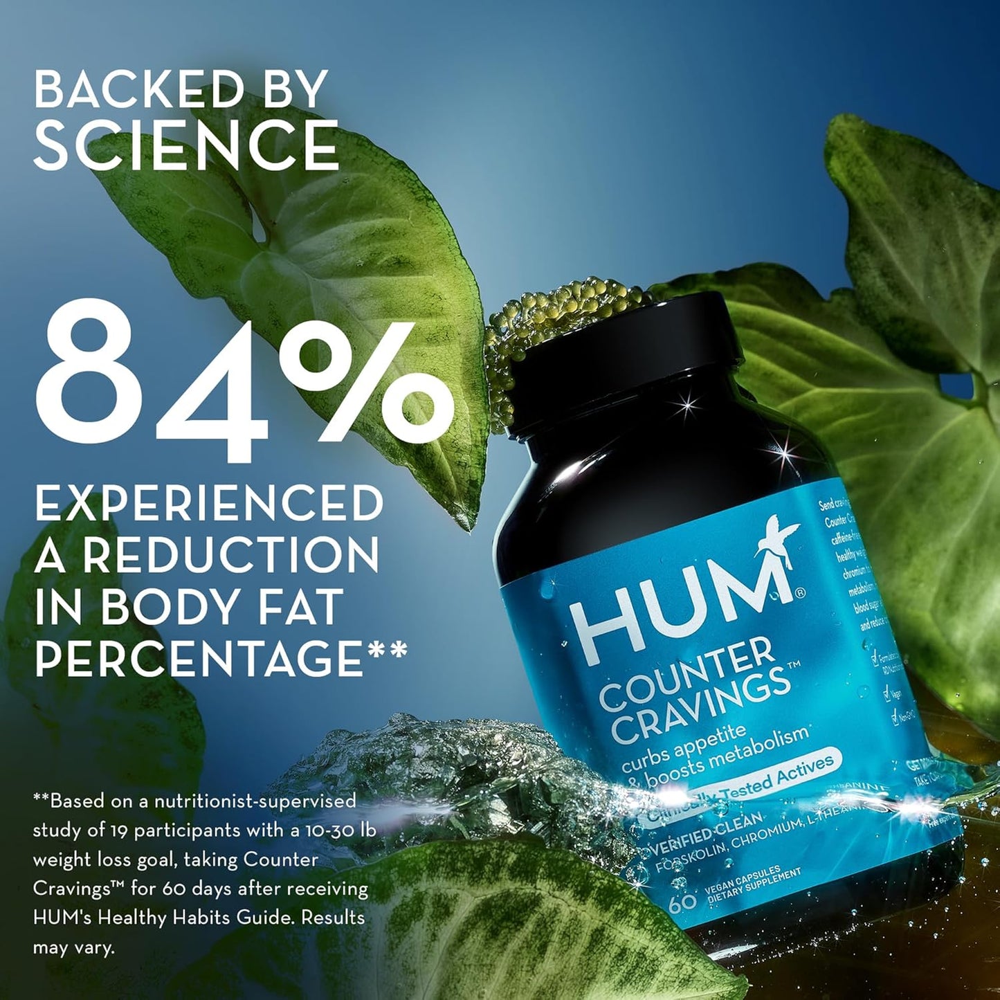 Chromium Craving Suppressants with L-Theanine, Seaweed Extract & Forskolin for Healthy Lifestyle - 60 Count