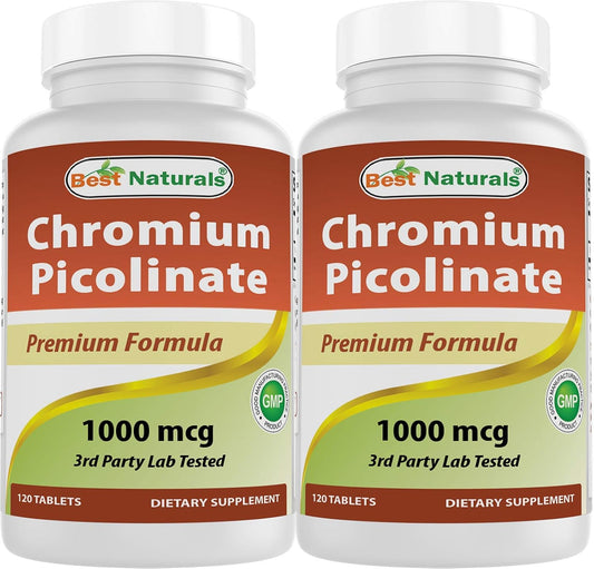 Chromium Picolinate 1000 mcg Tablets - Pack of 240 - High Quality Natural Supplement
