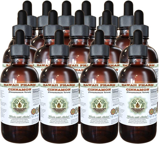 Cinnamon Alcohol-Free Liquid Extract - 60 oz - Cinnamomum Verum Dried Bark Glycerite - Hawaii Pharm Herbal Supplement