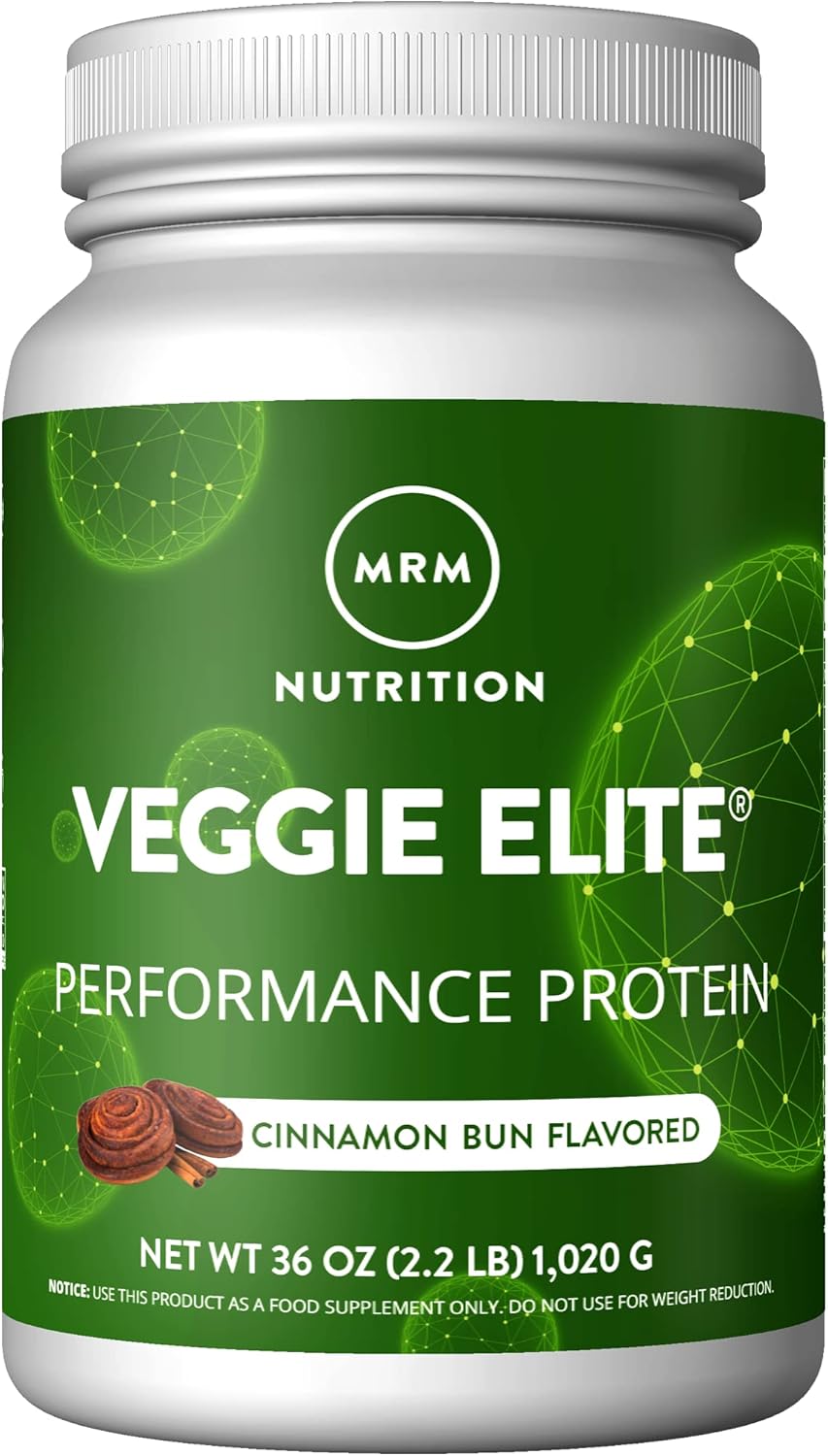 Cinnamon Bun Flavored Vegan Protein Powder with BCAAs and Digestive Enzymes - 30 Servings