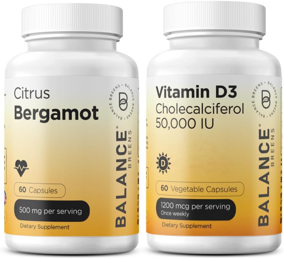 Citrus Bergamot 500mg + Vitamin D3 50,000 IU Supplement for Balancebreens - BoostGo Australia