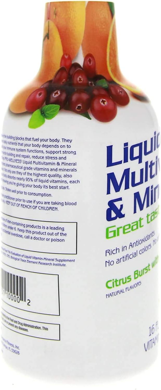 Citrus Burst Liquid Multivitamin & Mineral Supplement - 16 fl oz Bottle