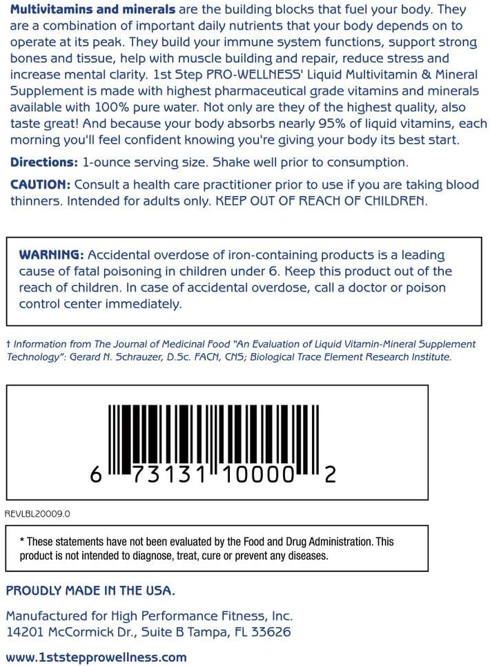 Citrus Burst Liquid Multivitamin & Mineral Supplement - 16 fl oz Bottle