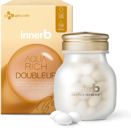 CJ Wellcare Aquarich 500mg 56 Capsules - Premium Korean Skincare Supplement for Inner Hydration - 4 Week Supply