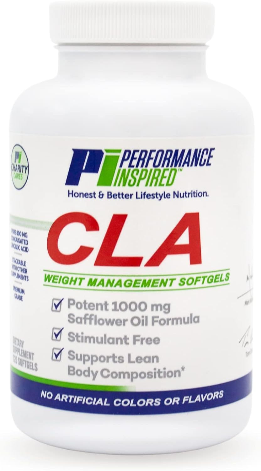 CLA Softgels 1000mg Safflower Oil for Lean Body Composition - 120 Count
