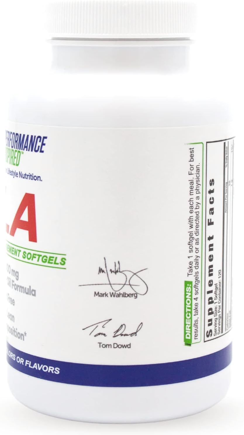 CLA Softgels 1000mg Safflower Oil for Lean Body Composition - 120 Count