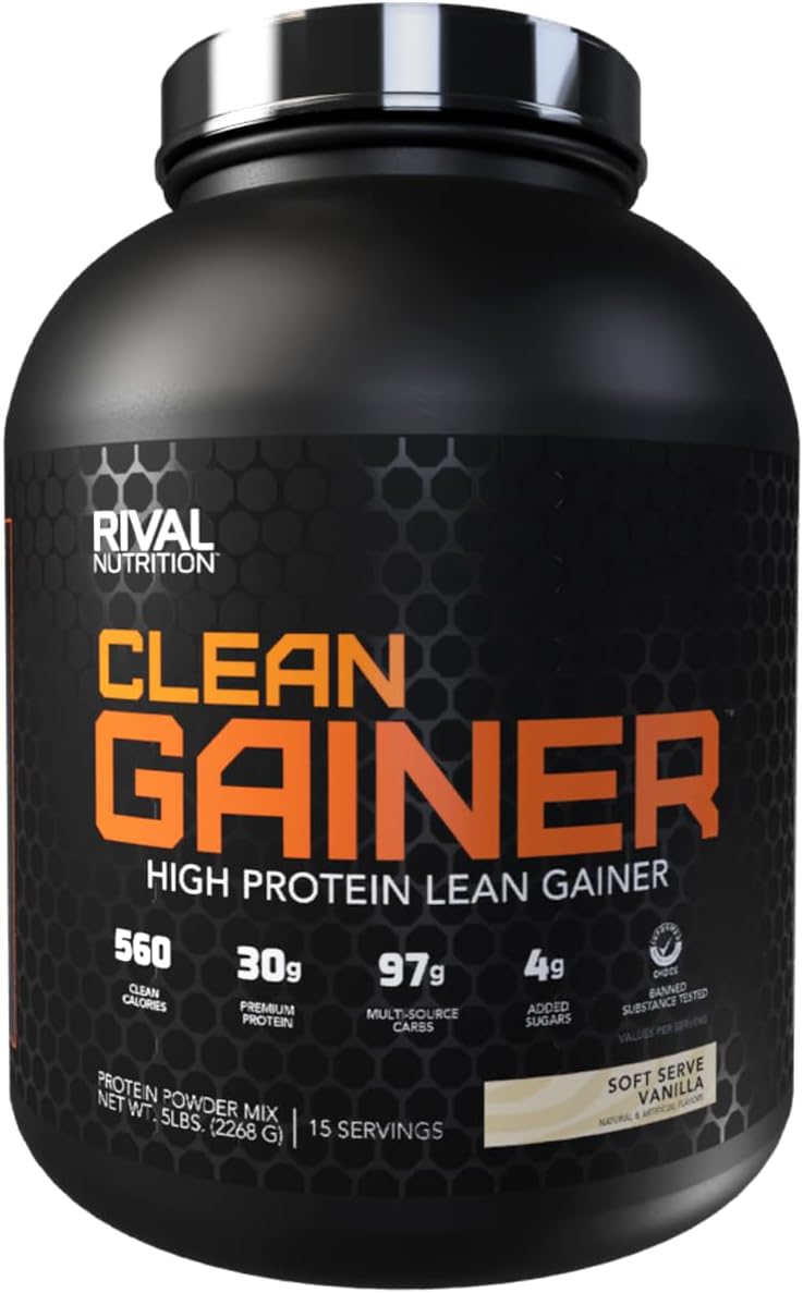 Clean Gainer Soft Serve Vanilla Protein Powder - 5lbs by Rival Nutrition