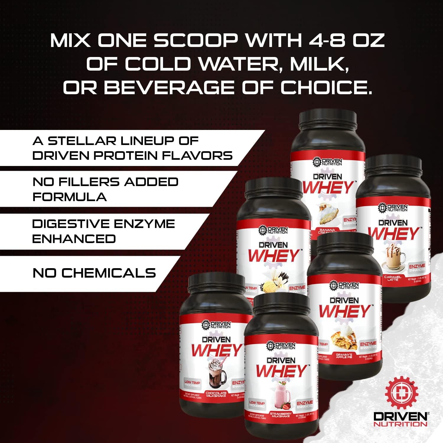 Clean Grass-Fed Whey Protein Powder with BCAA and Digestive Enzymes for Muscle Recovery - Delicious Banana Pie Flavor - 2 lb