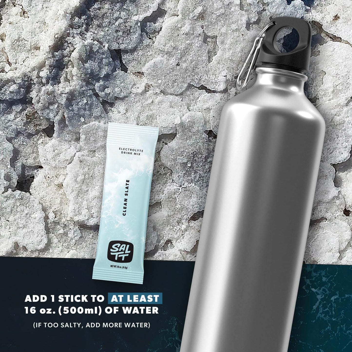 Clean Slate Keto Electrolytes Powder Drink Mix - 30 Packets - Magnesium, Potassium, Sodium, Trace Minerals - Zero Sugar & Gluten Free - Travel Hydration Essentials