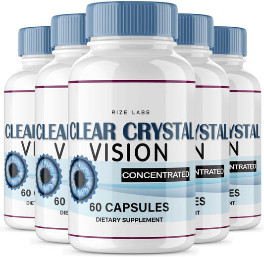 Clear Crystal Vision Supplement - 5 Pack for Healthy Eyes - 300 Capsules Formula Reviews