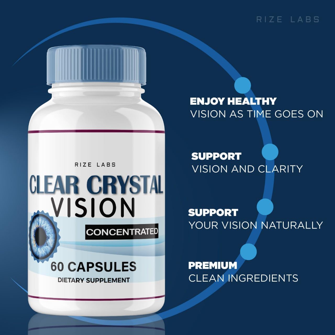 Clear Crystal Vision Supplement - 5 Pack for Healthy Eyes - 300 Capsules Formula Reviews