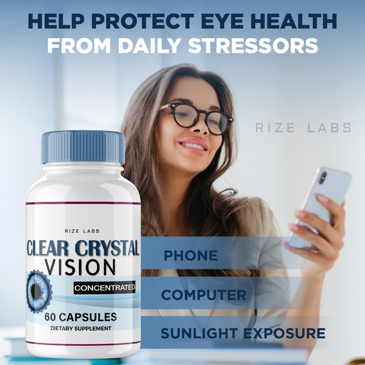 Clear Crystal Vision Supplement - 5 Pack for Healthy Eyes - 300 Capsules Formula Reviews