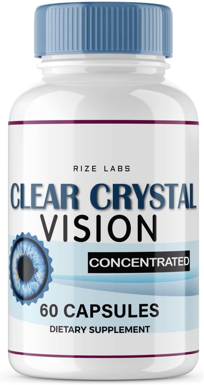 Clear Crystal Vision Supplement for Healthy Eyes - 60 Capsules, ClearCrystal Vision Formula Reviews, Supports Eye Functions, Blurry Eyes Relief