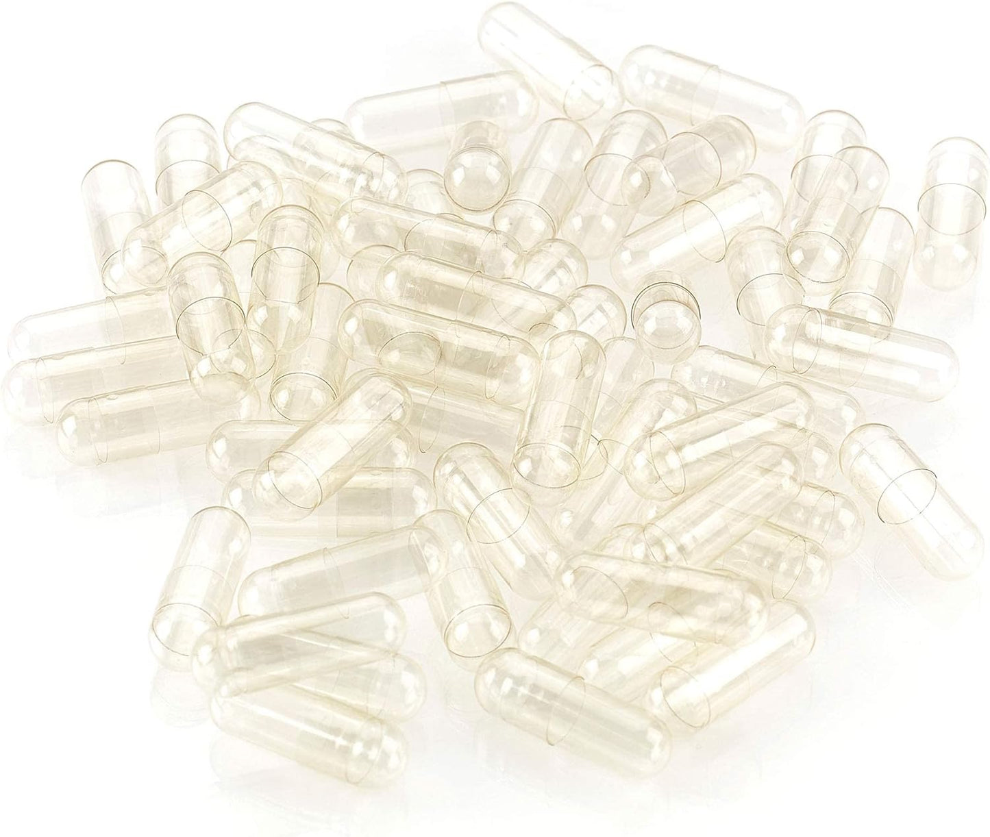 Clear HPMC Vegan Capsules Size 000-500 Count for Pill Filling Tray - Halal Kosher Veggie Capsules - Fillable Vegetable Capsules for LFA Tablet Presses
