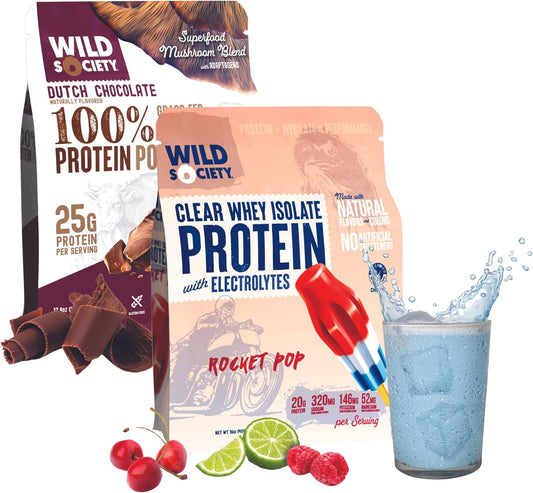 Clear Isolate and Whey Concentrate Combo - Rocket Pop and Dutch Chocolate Flavors