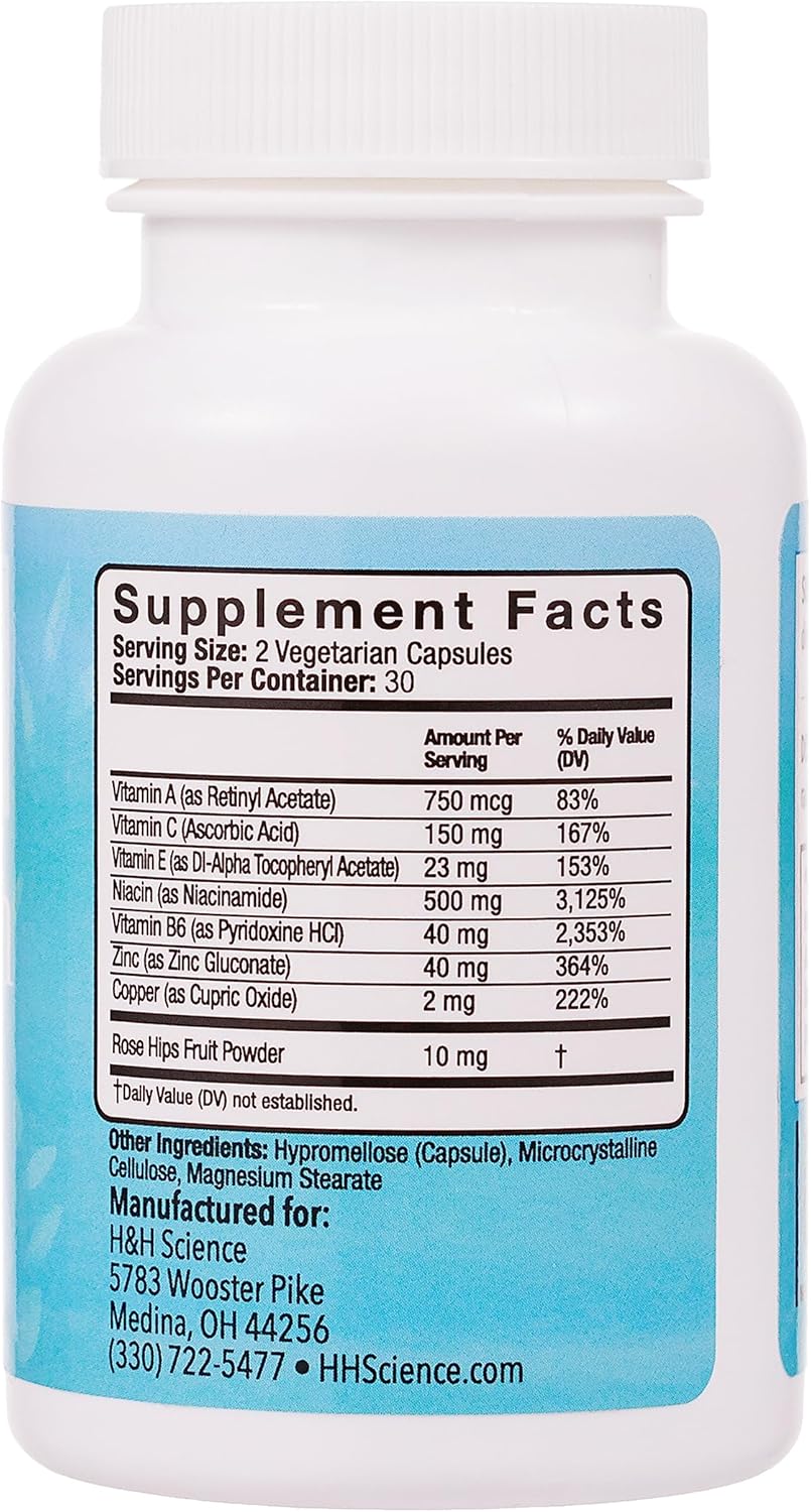 Clear Skin Vitamins for Hormonal & Cystic Acne Control - Dermatologist Developed Supplement for Healthy Glowing Skin in Women & Men