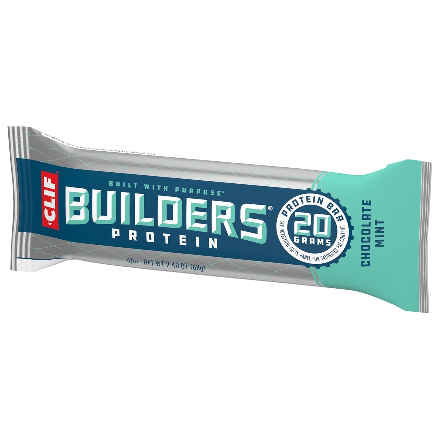 CLIF Builders Variety Pack - Chocolate Mint and Chocolate Flavor - Plant Based Protein Bars - Gluten Free - Non-GMO - Low Glycemic - 20g Protein - 10 Count