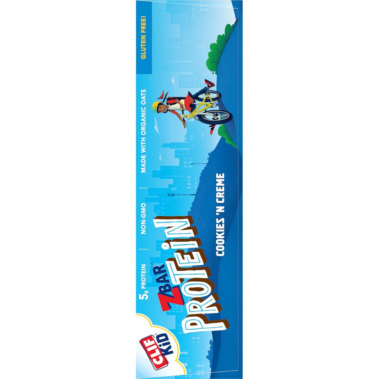 Clif Kid ZBar Protein Bars - Cookies 'n Creme Flavor - Crispy Snack Bars - Organic Oats - Non-GMO - 5g Protein - Gluten-Free (15 Pack)