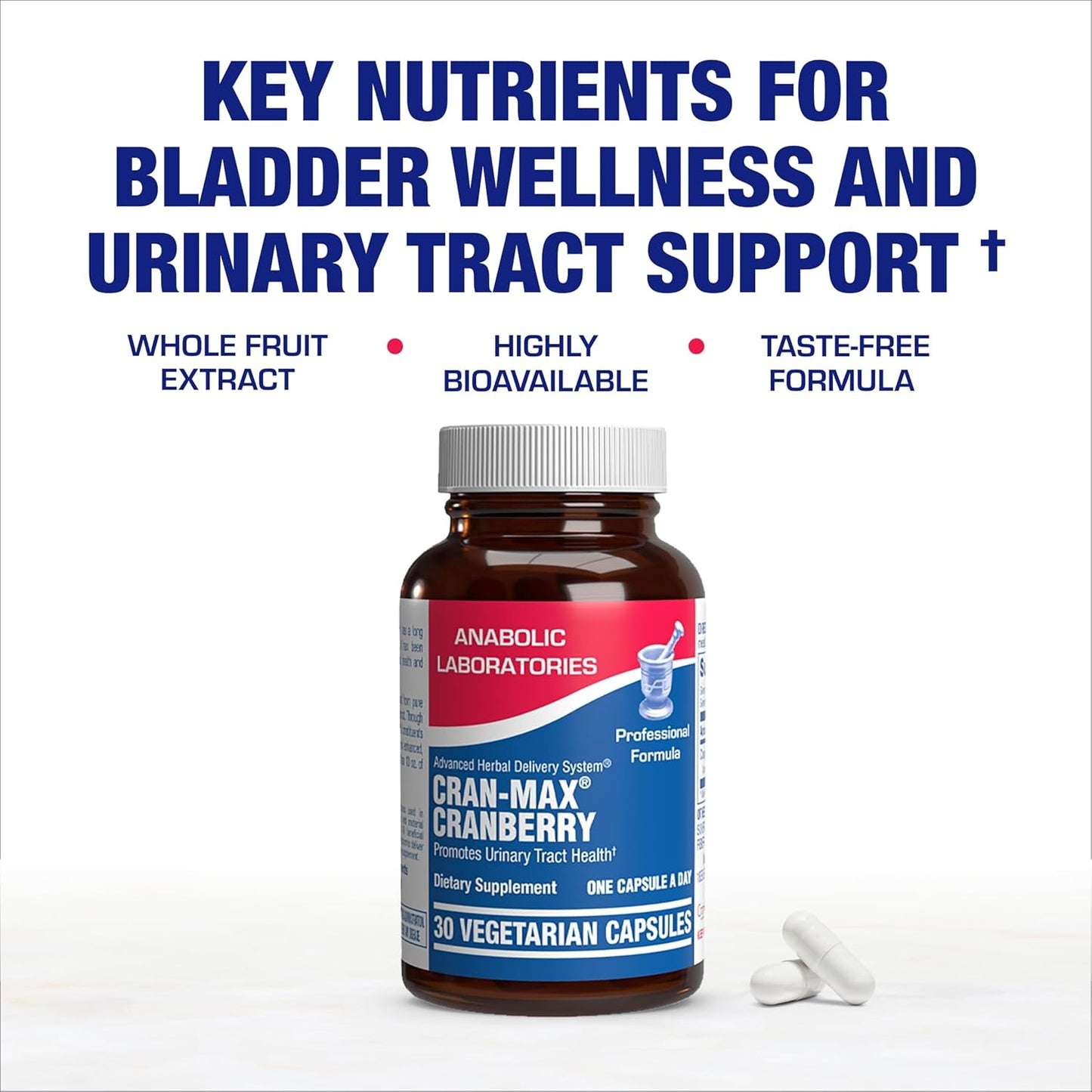 Clinical Strength Cranberry Capsules for Women - Supports Urinary Tract Health - Super Potent Vegan Formula - Non-GMO