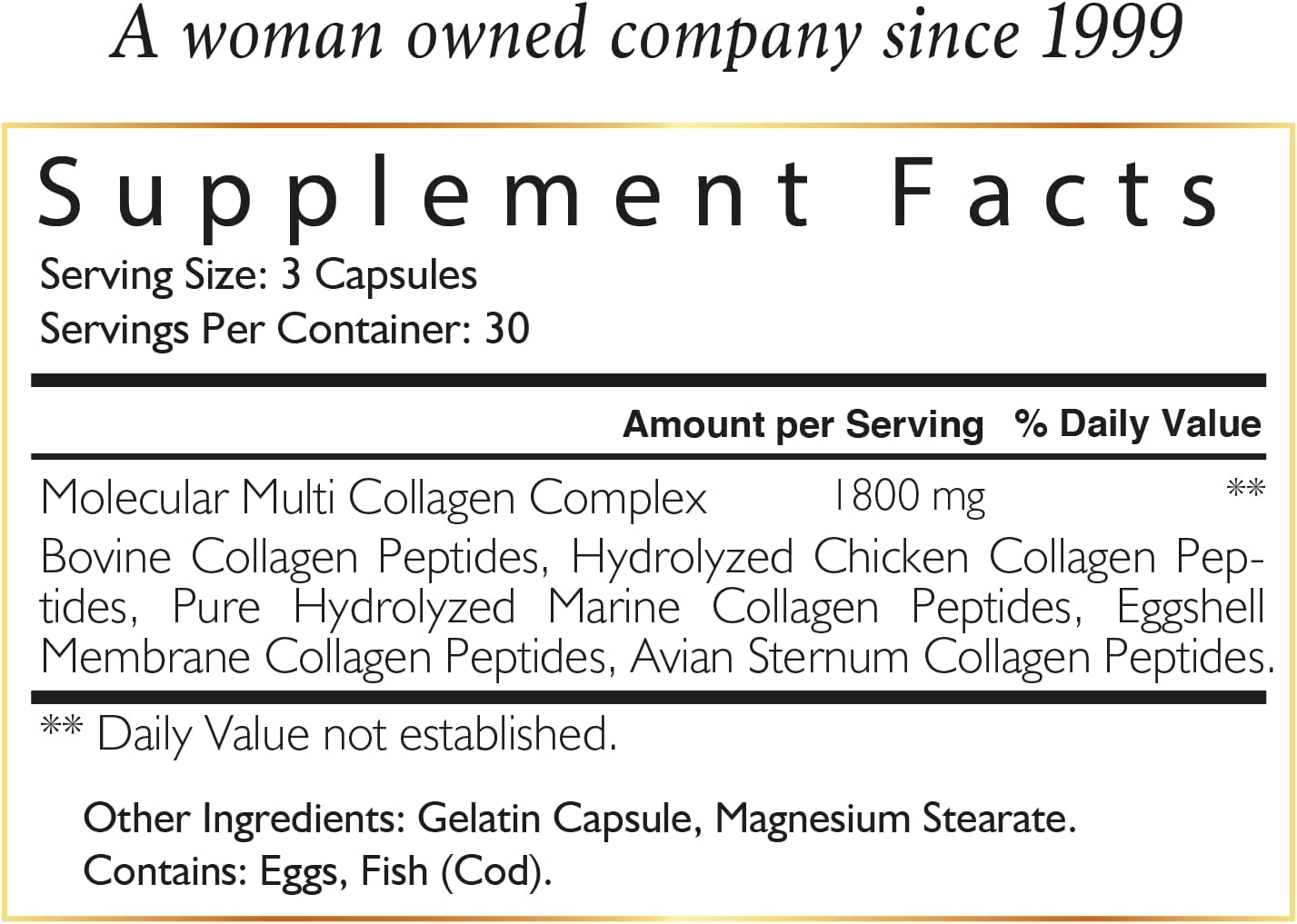 Cocó March N.M.D Molecular Multi-Collagen - Low Molecular Weight Collagen Capsules for Joints, Skin, Nails, Hair - Gluten, Soy, Dairy Free - Keto, Paleo Friendly