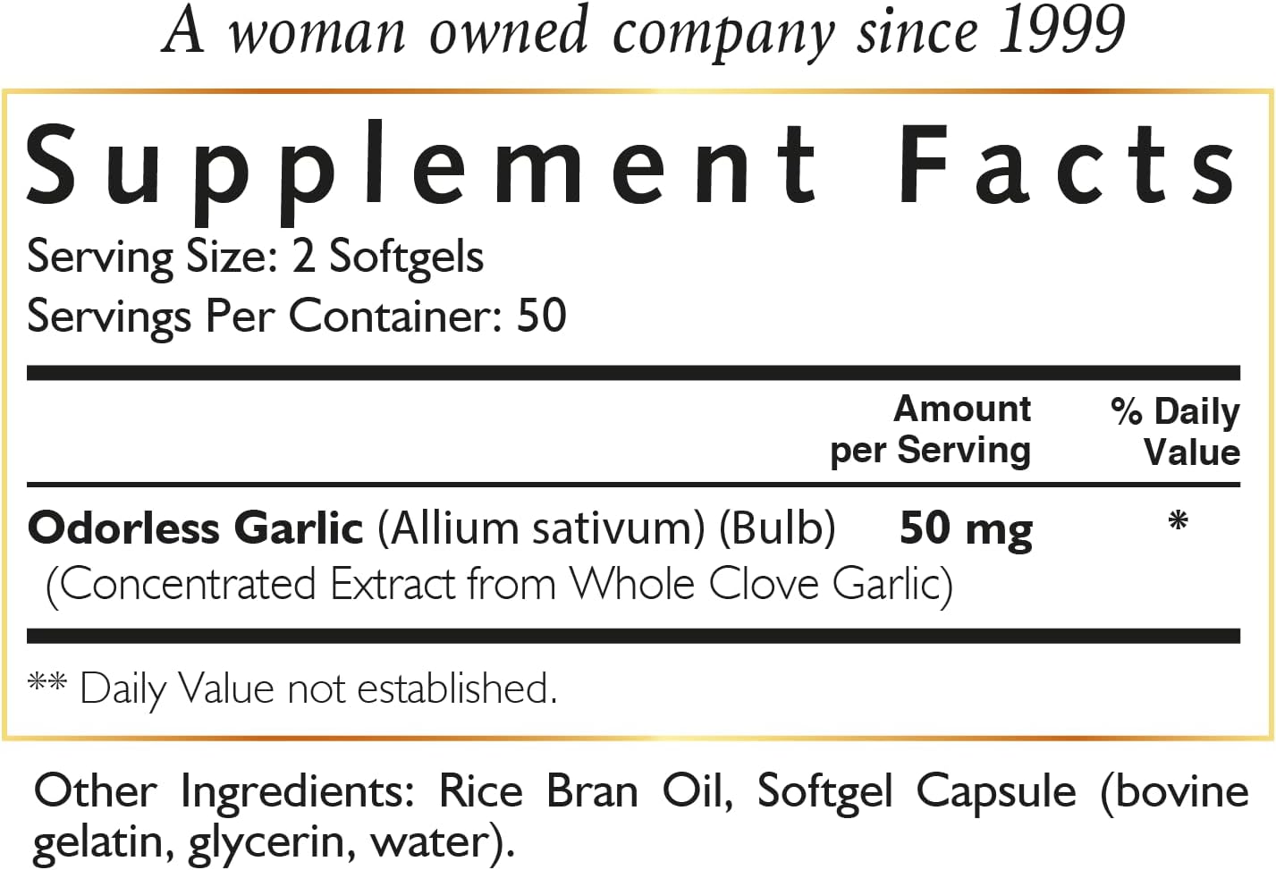 Cocó March N.M.D Odorless Garlic Oil - Immune & Microbiome Support, Gluten-Free, Dairy-Free, Paleo & Keto Friendly - 50 Servings