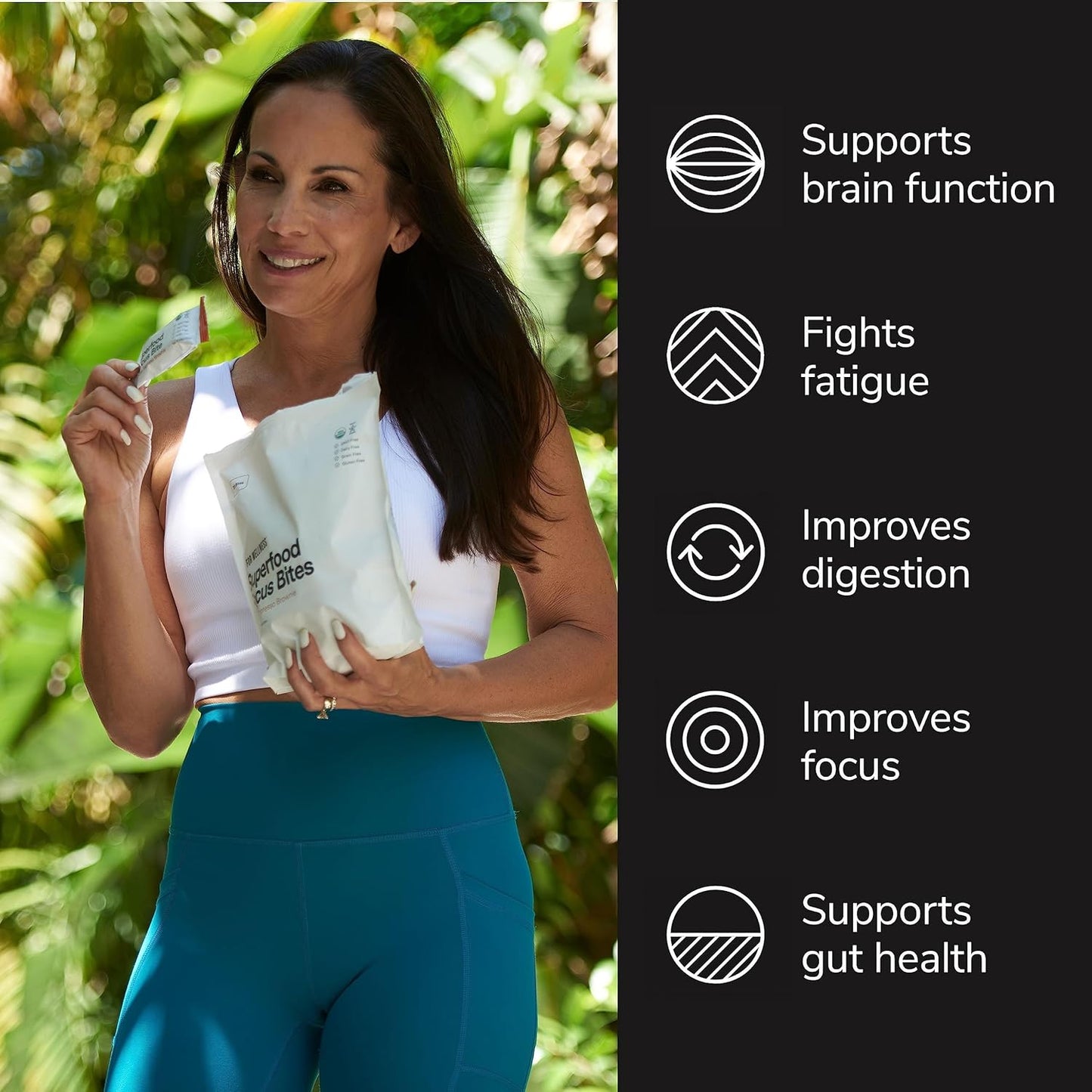 Cocoa Espresso Brownie Wellness Bites: 10 Count for Reduced Fatigue, Improved Digestion, and Brain Function Support