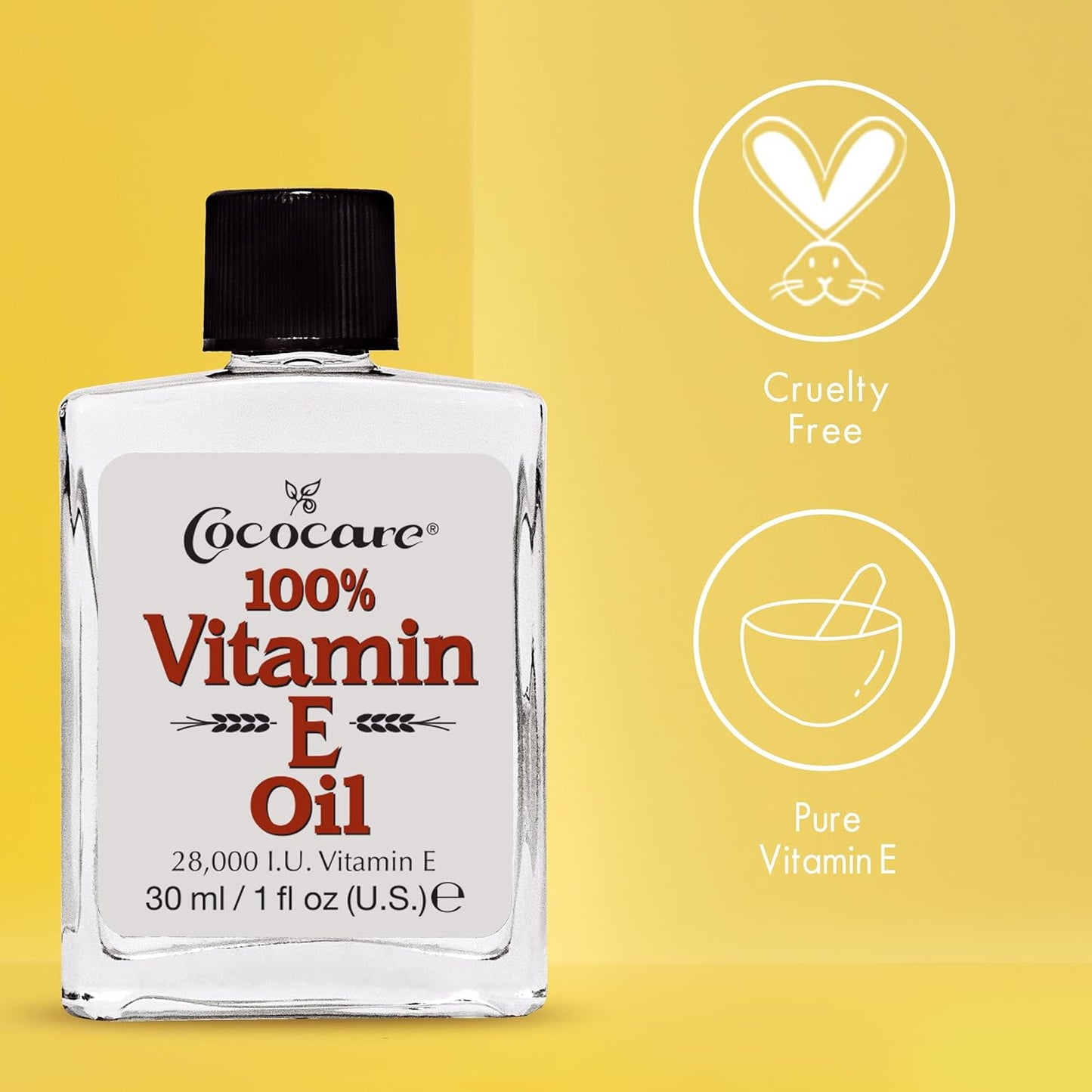 COCOCARE 100% Vitamin E Oil, 14000 I.U., 0.5 Fl Oz - Skin Moisturizer and Antioxidant for Protection