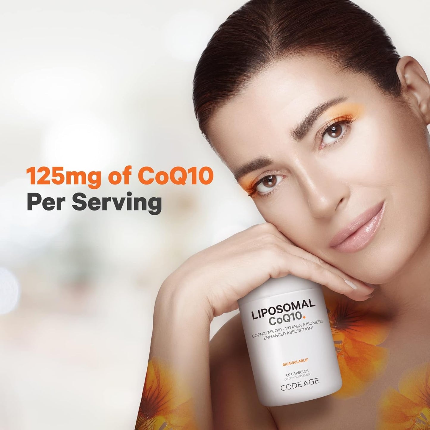 Codeage Liposomal CoQ10 Supplement with Vitamin E Isomers - 125mg Coenzyme Q10 - 60 Capsules - Vegan & Non-GMO - 2-Month Supply