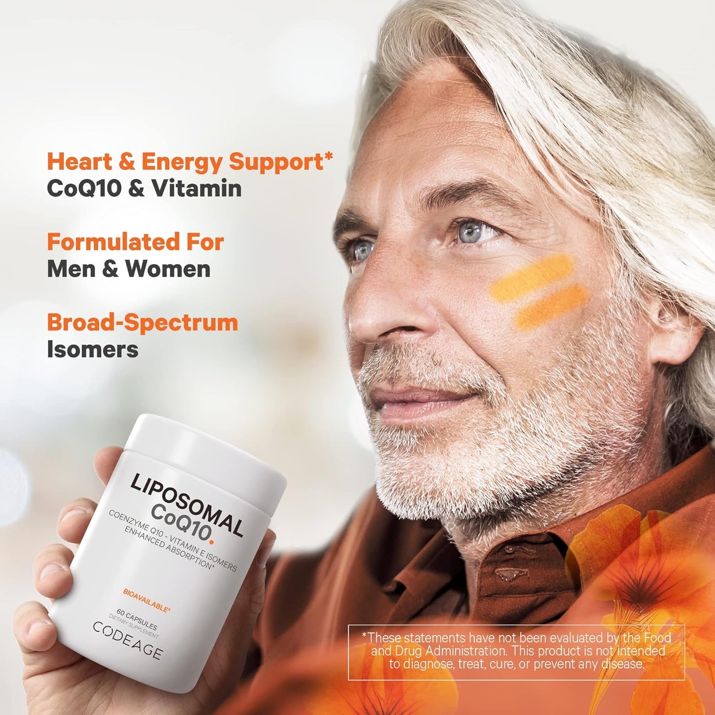 Codeage Liposomal CoQ10 Supplement with Vitamin E Isomers - 125mg Coenzyme Q10 - 60 Capsules - Vegan & Non-GMO - 2-Month Supply