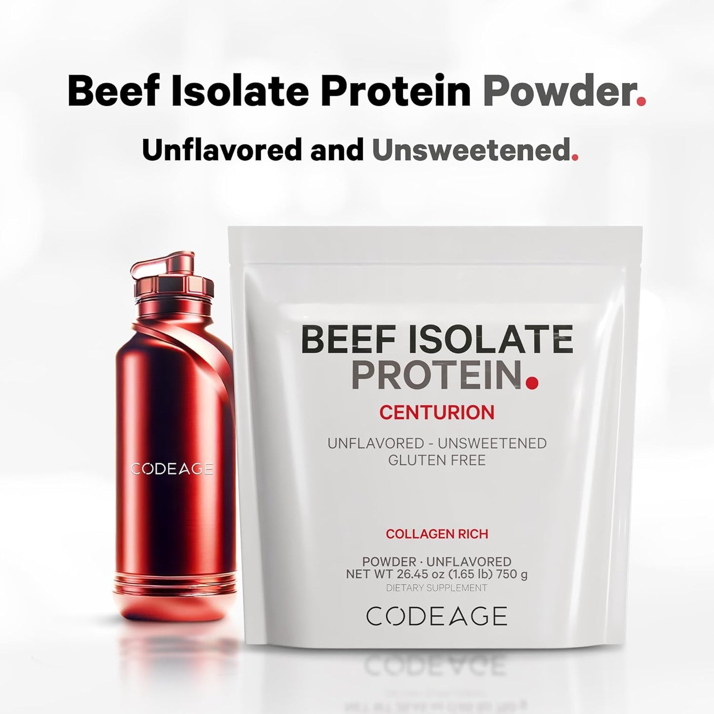 Codeage Ultimate Muscle & Recovery Bundle: Collagen Peptides Powder + Beef Protein Supplement