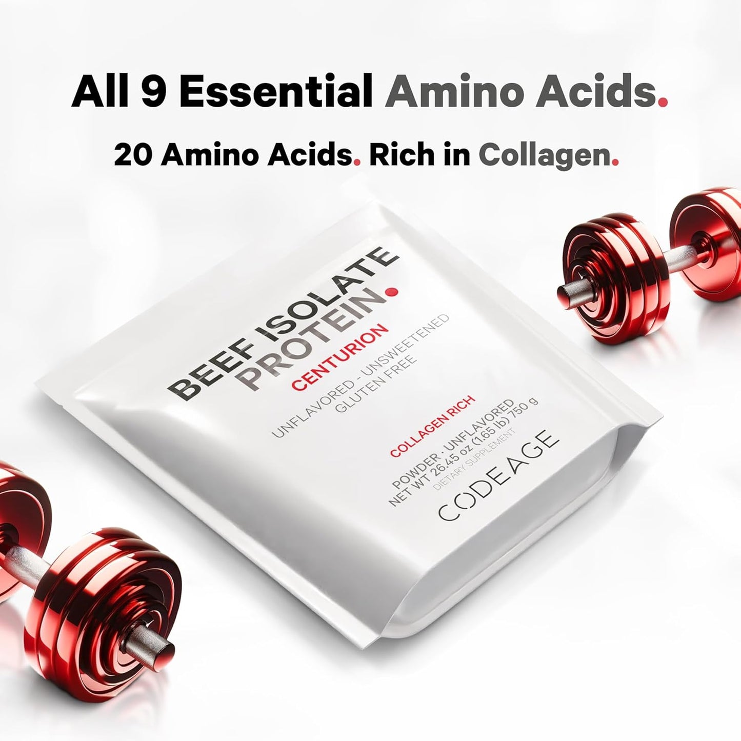 Codeage Ultimate Muscle & Recovery Bundle: Collagen Peptides Powder + Beef Protein Supplement